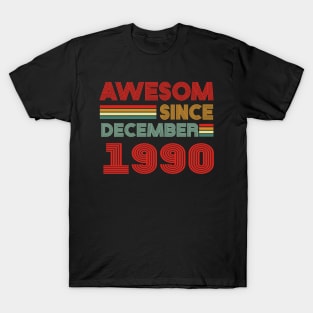 33th birthday awesom since december 1990 T-Shirt